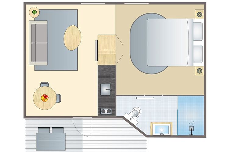 2 persoons studio | 2BA