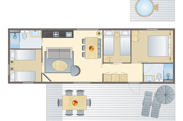 6 persoons hottub lodge | 6BW