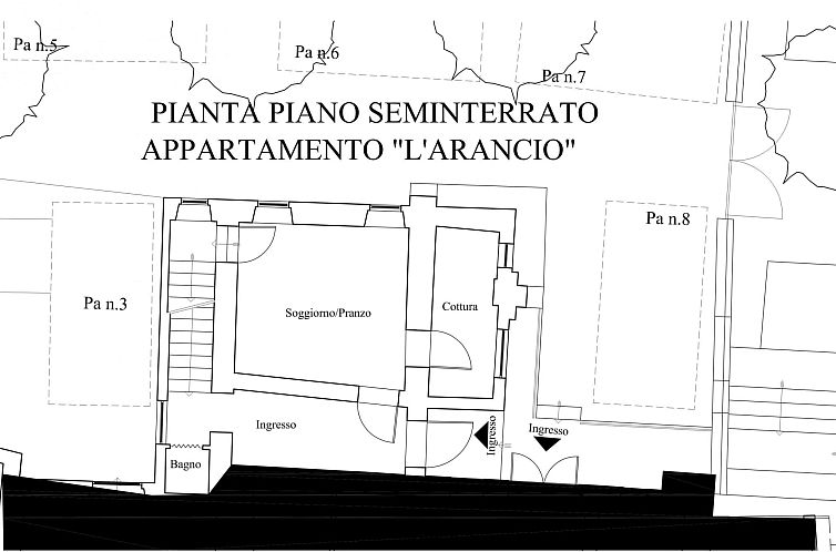 Appartement Wohnung "L'Arancio" mit Privatparkplatz