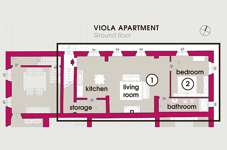 Appartement Schönes 1-Zimmer-Apartment
