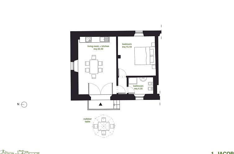 Appartement Jacopo' Wohnung mit Gemeinschaftspool
