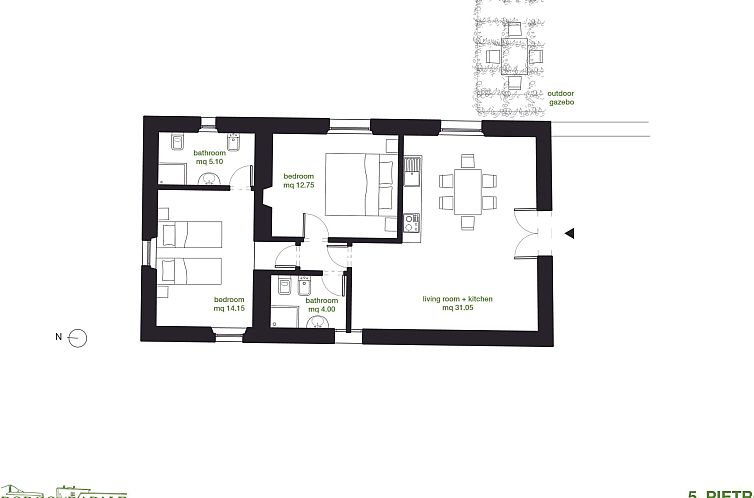 Appartement Wohnung "Pietro" mit Gemeinschaftspool