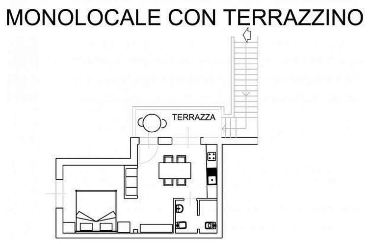 Appartement Unterkunft mit privater Terrasse, Gemeinschaftsp