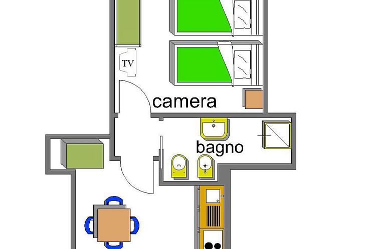 Appartement Appartement mit Garten und Meerblick