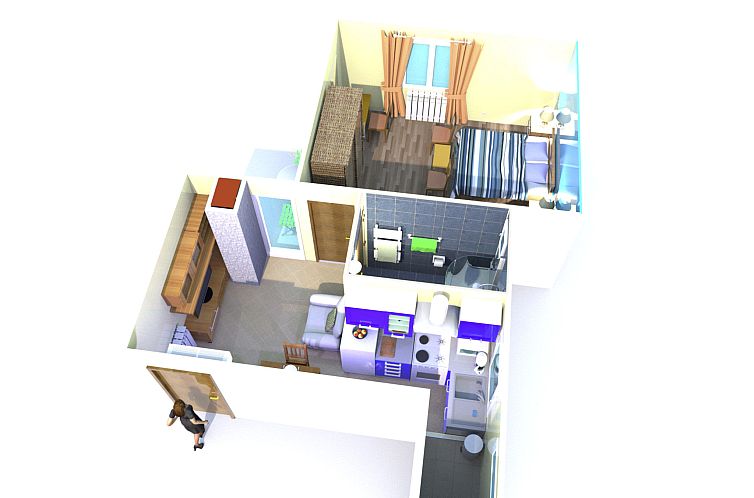 Appartement Wohnung mit Balkon