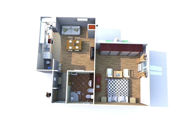 Appartement "Gemütlicher Garten" mit Terrasse