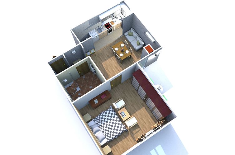 Appartement "Gemütlicher Garten" mit Terrasse