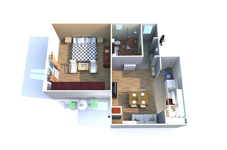 Appartement "Gemütlicher Garten" mit Terrasse