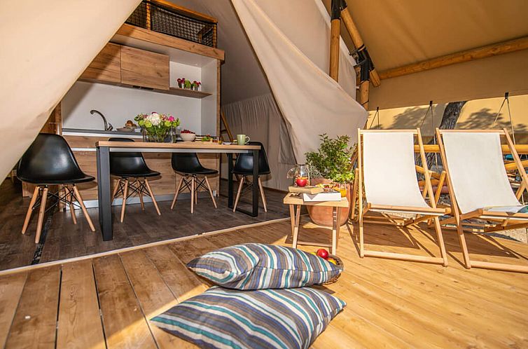 Two bedroom glamping safari loft tent