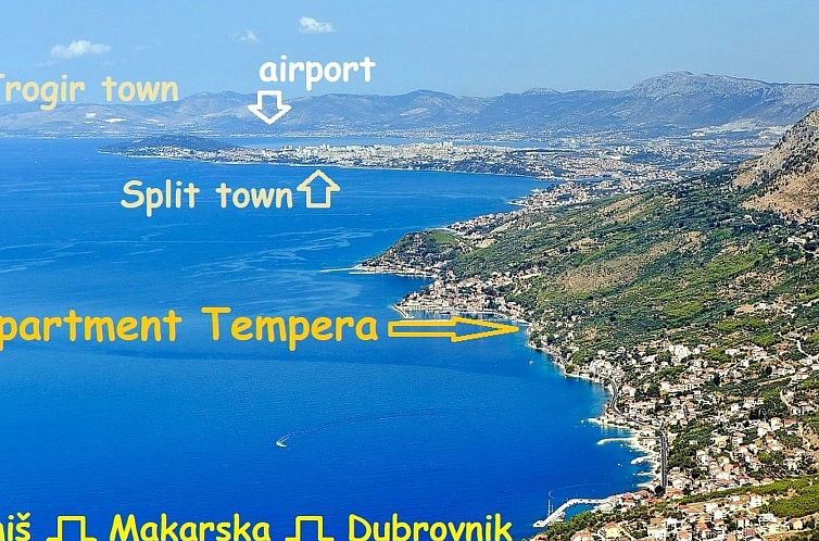 Appartement mit überdachter Terrasse und Balkon am Strand m