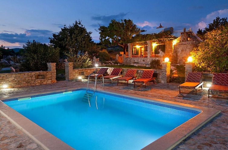 Vakantiehuis Ranch Visoka in Selca mit Panoramablick aufs Me