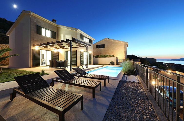 Unterkunft 10314017 - Ferienhaus Dalmatien - Vakantiehuis Mediterrane Villa, Pool, Panoramablick aufs Mee