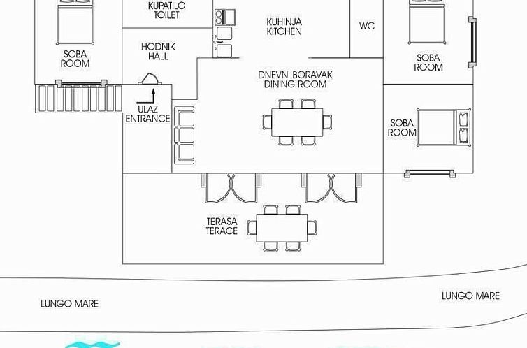 Vakantiehuis "Haus Gluscevic" direkt am Strand