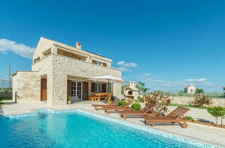 Unterkunft 10347131 - Ferienhaus Dalmatien - Vakantiehuis Steinvilla mit Pool, Meerblick, Nähe Sandstran