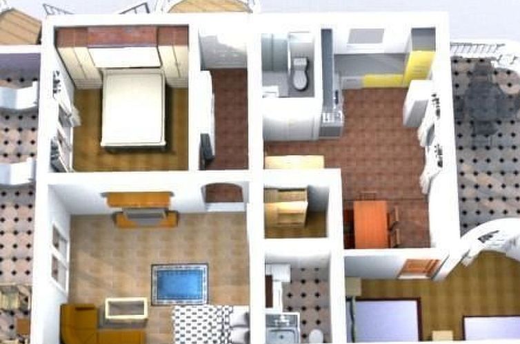 Appartement mit zwei Terrassen für sechs Personen