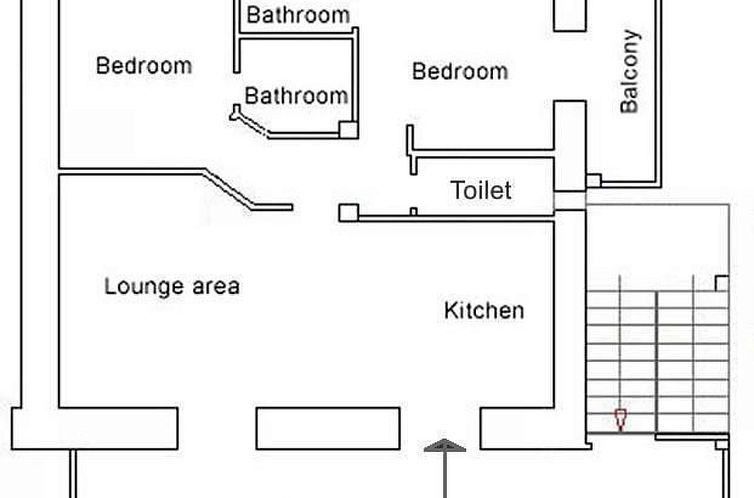Appartement im 2. Stock mit Meerblick