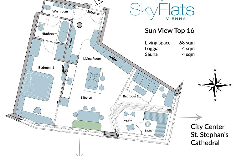 Appartement Skyflats Sun View