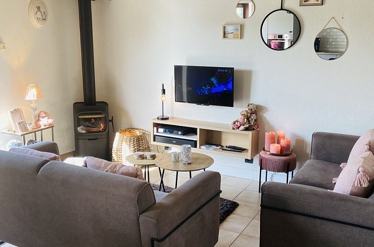 Gemuetliche Sitzecke im Huisje Amli, einem Ferienhaus in Bredene an der belgischen Kueste.