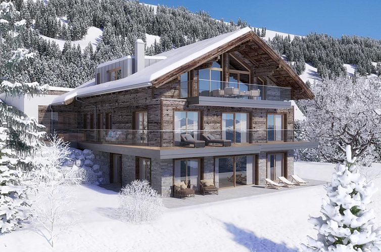 Winter charm at TOP 3 Sonnberg, a vacation home in Bramberg am Wildkogel, Salzburg, surrounded by mountains.
