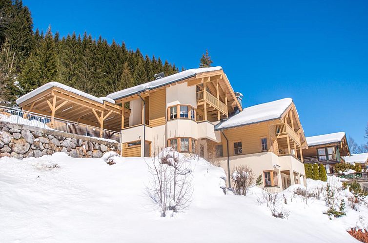 Cozy Chalet Sanna Hinterlengau in Saalbach-Hinterglemm, Salzburg, offers stunning views of Austria's snowy countryside.