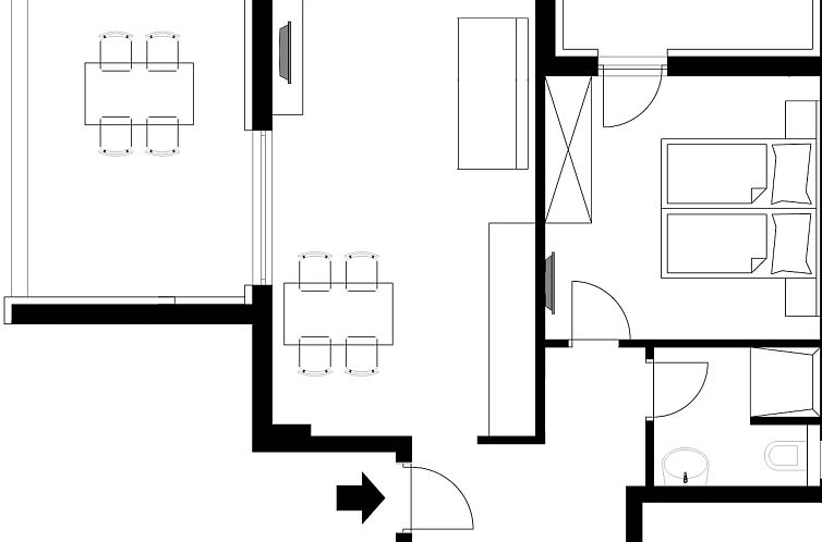 Appartement Stylisches Ferienappartment mit zwei Balkonen