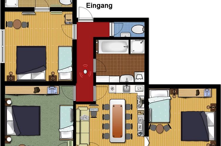 Appartement mit Balkon und herrlichem Ausblick