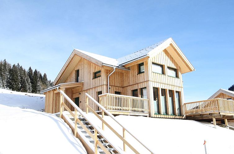Chalet Lachende Eule in Hohentauern, Steiermark, Oesterreich, umgeben von Schnee und ruhiger Natur.