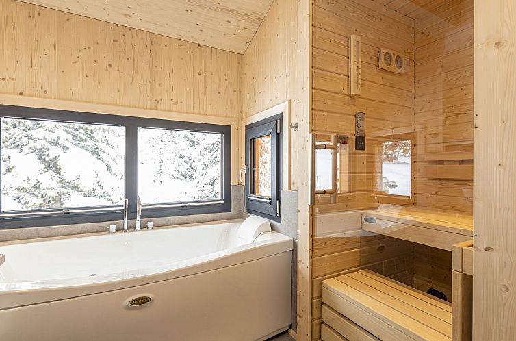 Vakantiehuis Superior Chalet mit Sprudelpool innen