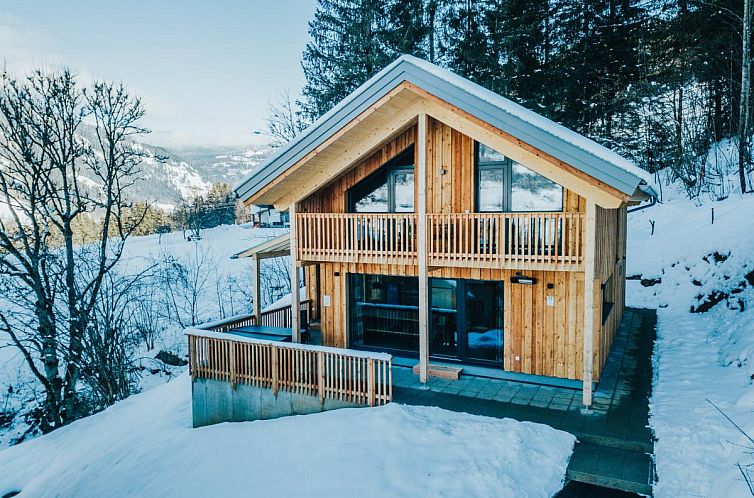 Gezellig houten chalet Kreischberg W21 in winterse omgeving van Sankt Georgen am Kreischberg, Steiermark, Oostenrijk.