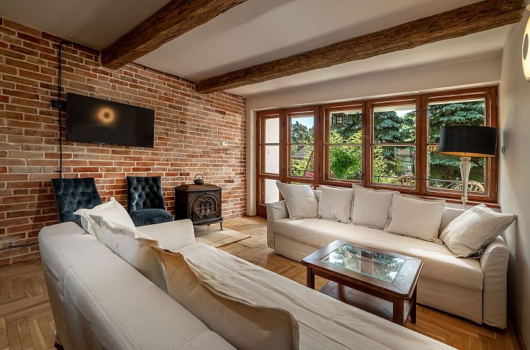 Appartement Backsteinwohnung mit Terrasse und Kamin im Erdge