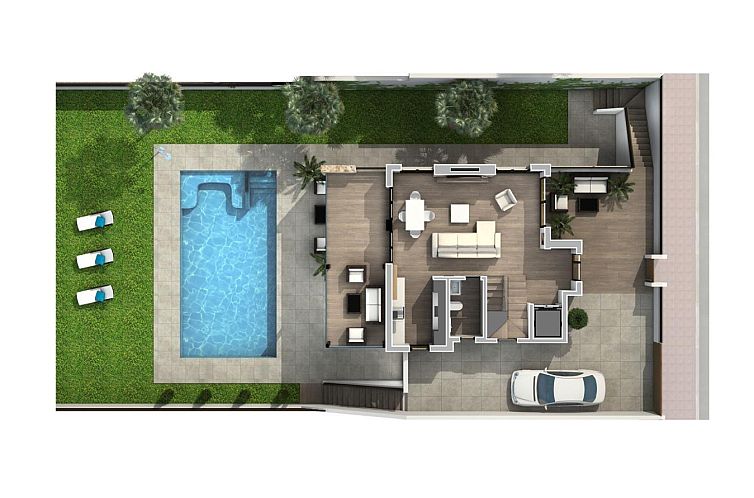 Vrijstaande woning in Rojales