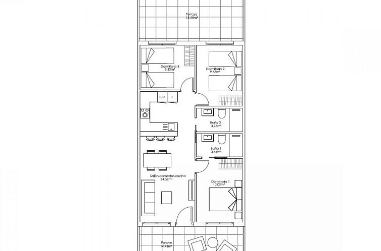 Geschakelde woning in Pilar De La Horadada