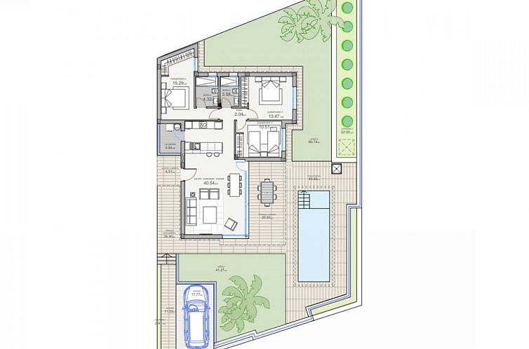 Vrijstaande woning in Polop