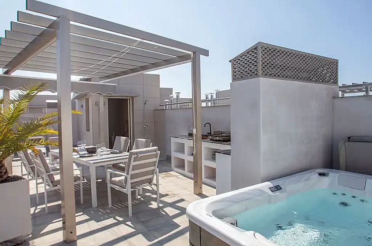 Unterkunft 15114416 - Appartement Costa Calida - Penthouse aan strand met jacuzzi