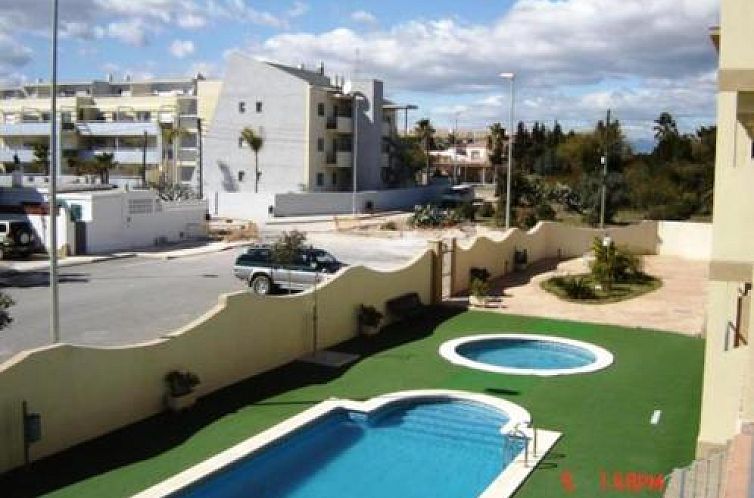 Enjoy the pool and views at Majari apartment in Vinaros, Costa del Azahar, Spain.