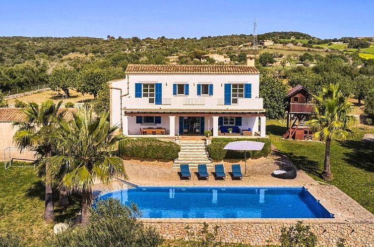 Unterkunft 1601005 - Ferienhaus Mallorca - Vakantiehuis Ibizenkisches Haus mit Pool und Beachvolley-Bli