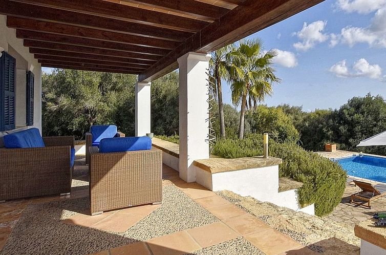 Vakantiehuis Ibizenkisches Haus mit Pool und Beachvolley-Bli