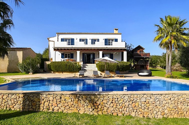 Vakantiehuis Ibizenkisches Haus mit Pool und Beachvolley-Bli