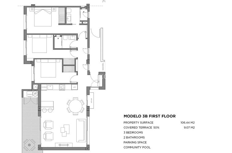 Appartement in Los Alcazares