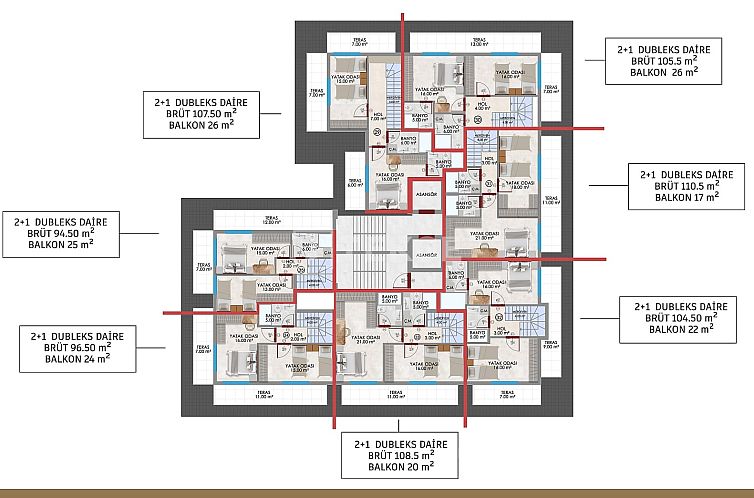Appartement in Kızlar Pınarı
