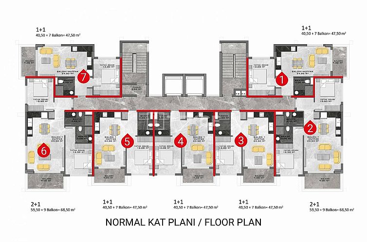 Appartement in Alanya