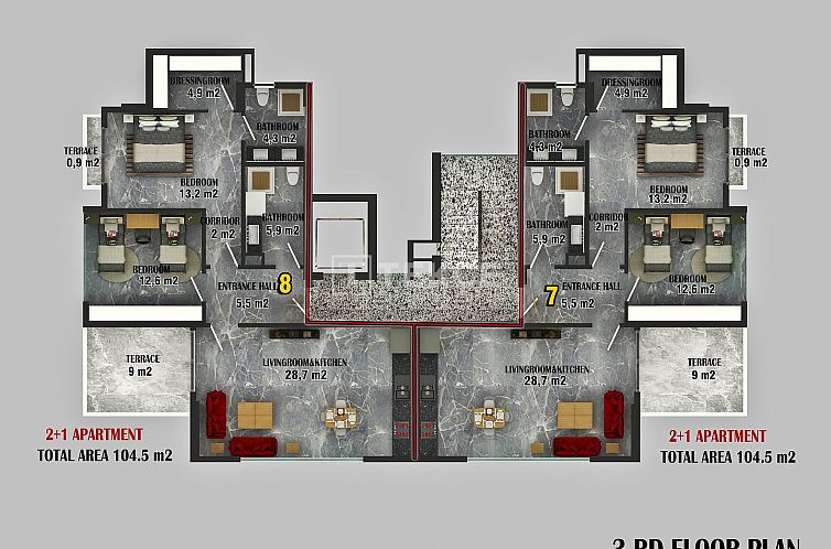 Appartement in Alanya