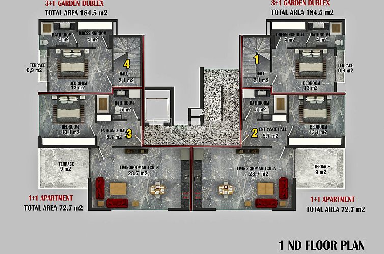 Appartement in Alanya