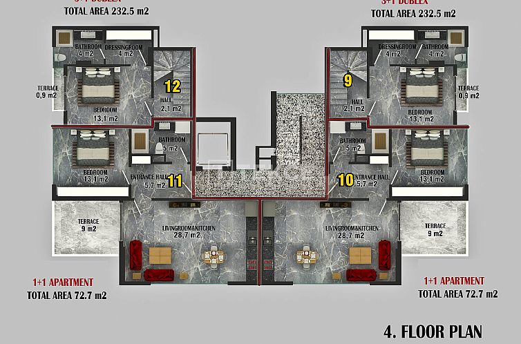 Appartement in Alanya