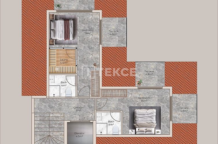 Vrijstaande woning in Alanya