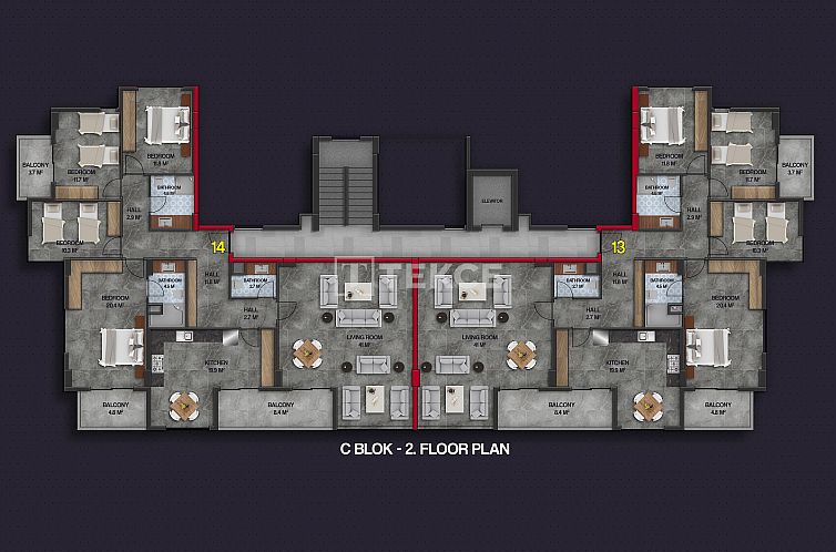 Appartement in Alanya