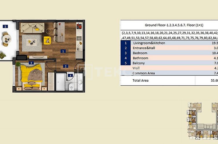 Appartement in Alanya