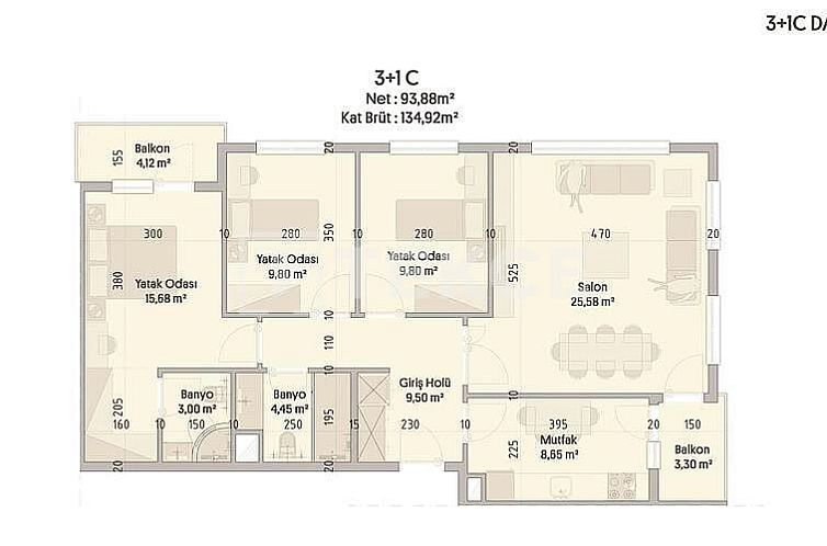 Appartement in Yenidoğan