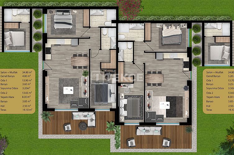 Appartement in Gündoğan