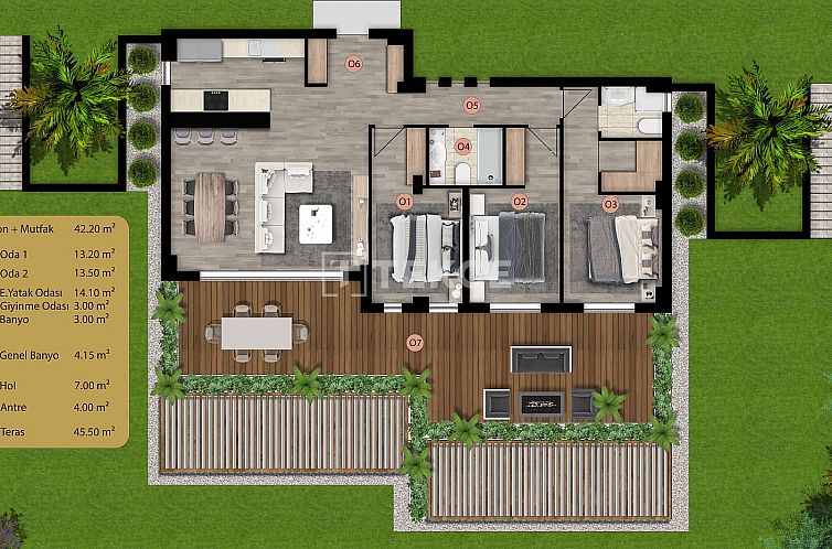 Appartement in Gündoğan